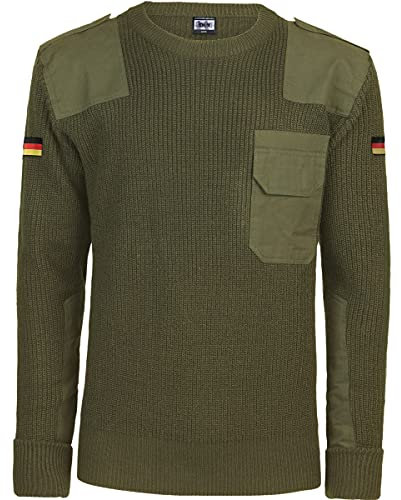 BWuM Bundeswehr Pullover mit Flaggen, Größe:7XL, Farbe:Oliv