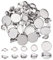 UNICRAFTALE Über 50 Stück 5 Größen Flache Runde Brosche Edelstahl Brosche Lünette Tabletts Basis Blank Brosche Tablett Edelstahl Farbe 6/8/10/12/20mm