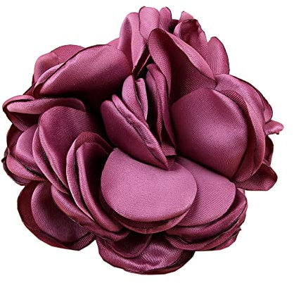 Huralona 10 Stück Satinband Blumen zum Basteln Schleife Hochzeit Dec Vintage Stoff Blume Künstliche Rosen für Kopfschmuck Applikationen Ornament (Dusty Pink)