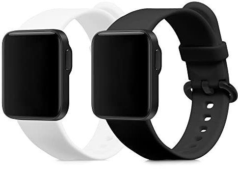 kwmobile 2x Sportarmband kompatibel mit Xiaomi Mi Watch Lite/Redmi Watch Armband - Fitnesstracker Band Set aus TPU Silikon