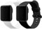 kwmobile Straps Compatible with Xiaomi Mi Watch Lite/Redmi Watch Straps - 2x Replacement Silicone Watch Bands - Smartwatch or Fitness Tracker - Black/White
