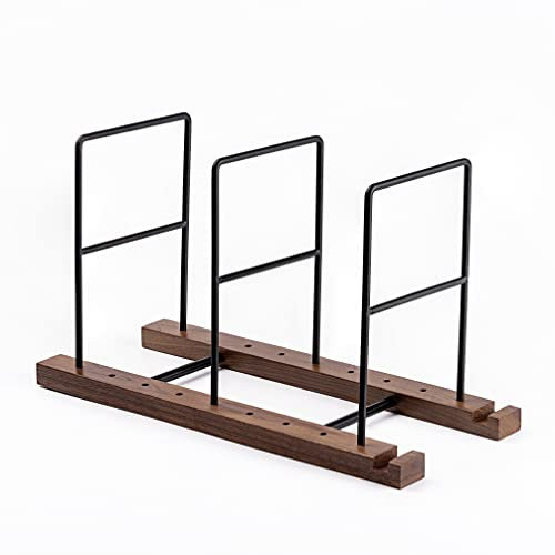 Vinyl Record storage, record holder black walnut,60 to 80 LP ,with Now Playing Vinyl Record Stand,for Record Storage/Record Holder/Vinyl Record Holder/Vinyl Storage /Vinyl Stand,Upgrade more stable