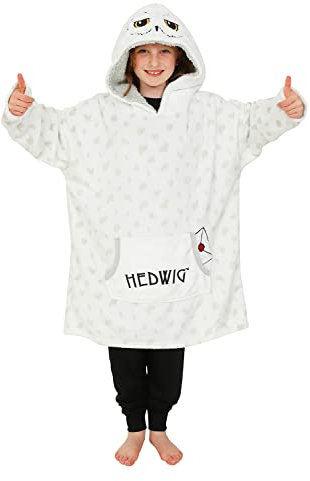 Harry Potter Hedwig Hoodie Übergroße Fleecedecke Hoodie für Mädchen Jungen Weiß