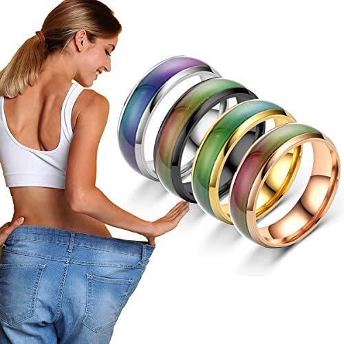 EasPowest 4 Paar Ovaski Lympha-Circurl Thermochromic Therapeutic Ring, Anis'omi Lymphvity Thermotherapy Ring, Bodyslimming Thermochromic Ring (7)