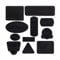 11PCS Black Embroidered Patches Iron on Patches Patch Stickers Embroidery Applique Patches Sew On Patches for Decorating Clothing Backpack Caps Jeans Shoes Jacket