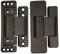 MENGSHI Bisagras de puerta ocultas ultrafinas, bisagra invisible para puerta secreta, bisagras ocultas resistentes, bisagra ajustable (negro)