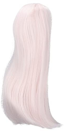 Puppenperücke, 8 Bis 9 Zoll, Gerade Puppenperücke für 1/3 BJD SD-Puppen, Kleine Puppenperücke, Schwarz/Hellgold/Rosa Zur Auswahl (Rosa)