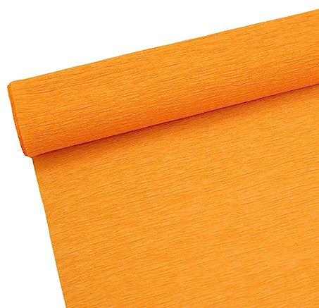 Krepppapier Rolle für die Herstellung von Orange Krepppapier ideal für Kreativen Hobbies Farbig sortiert-25 x 250 cm