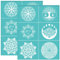 OLYCRAFT 2 x Selbstklebende Mandala Schablone Lotusbaum Siebdruck Schablonen Wiederverwendbar Siebdruck Schablonen Mond Sonne Mesh Transfer Zum Malen Auf Holz T-Shirts Taschen - 22x28 cm