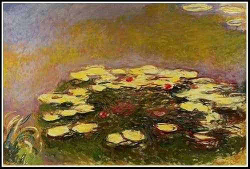 Seerosen Malerei von Claude Monet Diamant Malerei Kits für Erwachsene, 5D Kristall Diamanten Kunst mit Zubehör Werkzeuge, Bild DIY Kunst Handwerk für Heimdekoration Geschenk