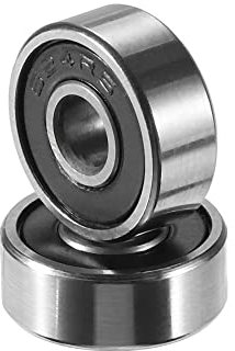 QUARKZMAN 2Stk 624-2RS 4x13x5mm Rillen Kugellager Silberton