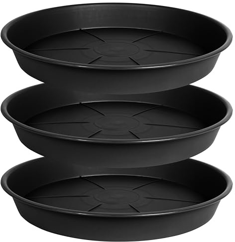 OVZILKI Pflanzen-Untersetzer, 50,8 cm, 9,1 cm Tiefe, große, robuste Kunststoff-Untersetzer, 53,3 cm, rund, Pflanzen-Wasserschale für drinnen und draußen, Pflanzen-Wasserschale für Pflanzgefäße 48,3