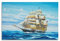 HAYKO Vintage-Poster im Ölgemälde-Stil, Segelschiff und Alter des Segels, dekoratives Gemälde, Leinwand-Wandposter und Kunstdruck, modernes Familienschlafzimmer-Dekor-Poster, 30 x 45 cm