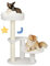 Meecal Arbre à chat Cloud pour chats d'intérieur – Arbre à chat mignon avec lit – Petit arbre à chat pour chaton – Tour mignon avec boules pendantes, 40 x 71 cm, blanc