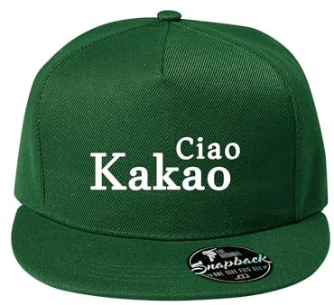 DELUNO Ciao Kakao Baumwolle Baseball Cap Basecap Unisex Baseball Kappen Flaschengrün Sport oder auf Reisen Grün (Cap-504-Grün)