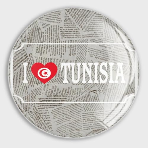 Evans1nism Aimants puissants en verre avec drapeau de la Tunisie - Aimant puissant pour bureau, tableau blanc, décoration de salle de classe