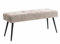 Riess Ambiente Design Sitzbank Boutique 100cm Champagner Greige Bouclé Schwarze Metallbeine Polsterbank Schminkbank Schuhbank Schlafzimmerbank Flurbank