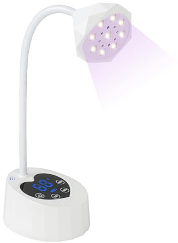 sumozo UV LED Nail Lamp Smart Sensor with 3 Timers Rechargeable Mini Cordless Flash Cure Nail Lamp Professional Gooseneck UV Light for Gel Nail Polish UV Lamp for Fast Acrylic Nail Extension