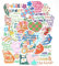 100pcs Danish Pastel Stickers, Colorful Cute Aesthetic Graffiti Preppy Waterproof Stickers for Inspirational Pink Girl Adults Teens Journal Laptop Guitar Suitcase Refrigerator Phone Case DIY Craft