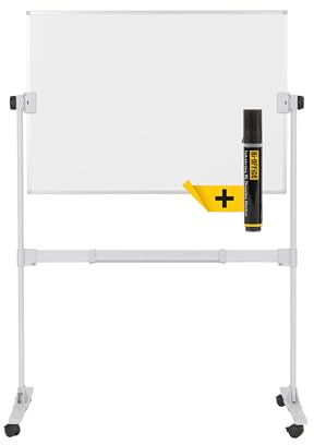 Bi-Office Ayda - Drehbares Whiteboard, beidseitige Keramikoberfläche, beidseitig magnetische Oberfläche aus lackiertem Stahl, Aluminiumstruktur, 1065x750mm