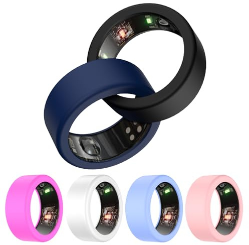[6 Stück] Schutzringabdeckung für ultrahumane Ring-Air, elastische Silikonringhülle für Ultrahuman, Smart-Ring-Schutzhülle, kompatibel mit ultramenschlichen Ringgrößen 6, 7, 8, 9, 10, 11, 12, 13, 14