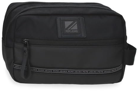 Pepe Jeans Stratford Trousse à Deux Compartiments Adaptable Noir 26 x 16 x 12 cm Polyester by Joumma Bags, Noir, Talla única, Trousse à Deux Compartiments Adaptable