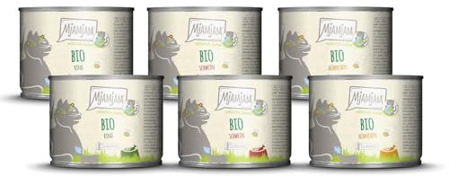 MjAMjAM - Premium Nassfutter für Katzen - natürlich lecker - Die Bio Box, 6er Pack (6 x 200g), getreidefrei