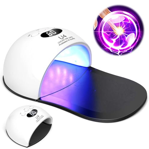 Nail Cleaning Device, UV Nail Lamp, UV LED Nail Lamp, UV Light for Gel Nails LED Nail Dryer with 3 Timer, 30Pcs Lamp Beads LCD Display and Smart Sensor, Portable UV/LED Light Home and Salon