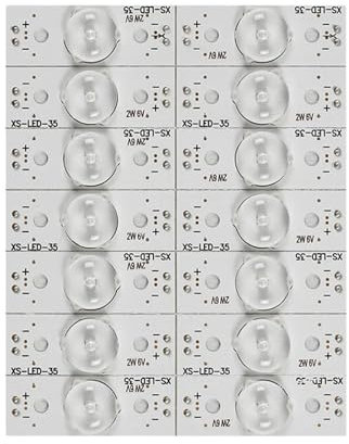 TVAAGHBCBR LCD-TV-Bildschirm, Hintergrundbeleuchtung, Streifen, Lampe, Perle, Aluminiumsubstrat, 6 V, große Partikel, LED, konkav-konvexer Spiegel(100)