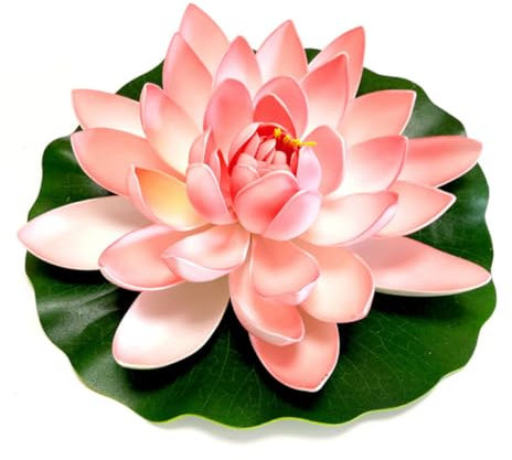 CNAFGBGG Künstliche Lotus -Simulation Wasser Lilie Blütenteich Dekoration Lotus realistisch für Teichpool -Wasserdekoration Licht