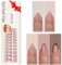 SXVME French Tip Nail Tips - Multi-Color French Tip Press on Nails Medium Almond Nail Tips, Stiletto Soft Natural Nude Gel Tip Nails with Design, Acrylic Fake Nail Tips 150 Pcs
