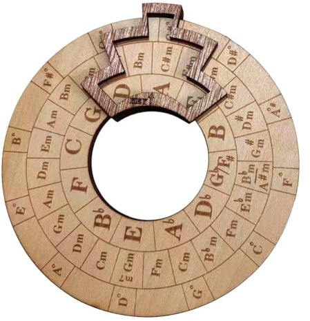 Kznifmk Melodie-Werkzeug aus , Musikinstrument, Hersteller von Melodien aus , Kreis des fünften Rads, kreisförmiges Holzrad und Musik, einfache Installation, einfach zu bedienen