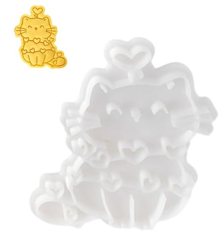 Nuyhadds Keksformen zum Backen von Keksen, Katzen-Ausstecher - Katzen-Keksstempel, wiederverwendbare Pralinenformen - Keksausstecher, Formen, kreativer Keksformer für Heimbäckereien