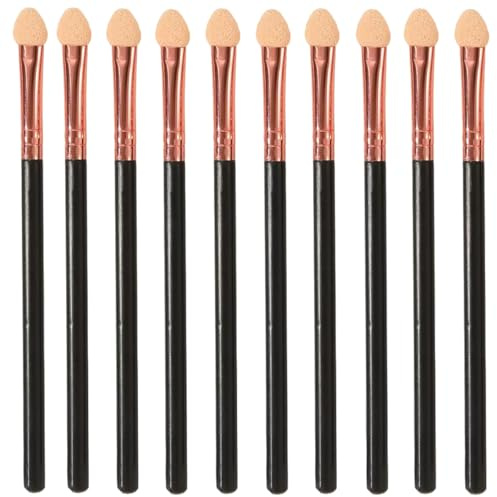 TSUOUKL 10PCS Pennello da primer ombretto per sfumare, pennello da correttore piatto per applicare ombretti in crema, liquidi e primer base occhi con setole