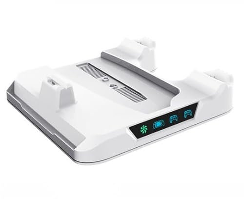 Aceshop PS5/PS5 Slim/PS5 Pro Ventilateur Station de Refroidissement, Station de Charge PS Portal avec RGB Support de Ventilateur de Refroidissement pour PS5/PS5 Slim/PS5 Pro avec Chargeur Manette