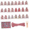 Cabilock 1 Satz Adventskalender Teilig Kordelzug Geschenktaschen für Weihnachten Countdown Candy Bag mit Aufklebern und Clips für Tür und Wanddekoration