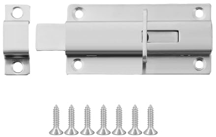 Mooche Door Lock Bathroom Gate Bolt, Heavy Duty Slide Bolt Latches, Brushed