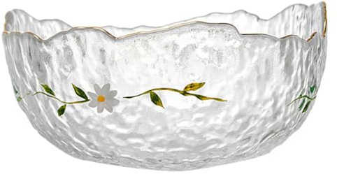 Dekorative Dessertschale aus Glas, Multifunktional für Desserts und Snacks | Daisy Form, Glatte Oberfläche, für Tägliche Treffen und Dinnerpartys, als Obstschale Geeignet