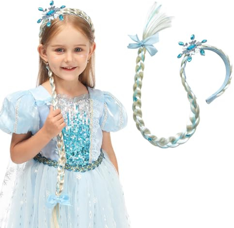 Mädchen Perücken Haarschmuck Haarteil, Haarreif Zopf, Langhaar Perücke Zöpfe für Mädchen, kinder perücken, Kindergeburtstagsparty Geschenke und Cosplay