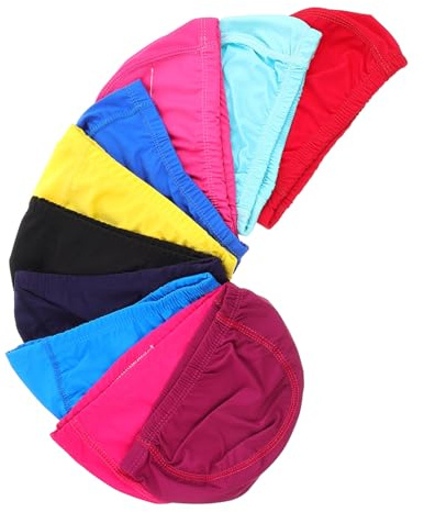 Cuffie da Nuoto Elastiche Unisex 10 Pezzi in Chinlon, Traspiranti | Vestibilità Confortevole, Taglia Unica Adatta alla Maggior Parte delle Persone, Casuali
