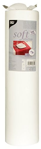 Papstar, Tischläufer, stoffähnlich, Vlies soft selection 24 m x 40 cm weiss auf Rolle, #84318