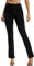 FITTOO Women Casual Boot Cut Yoga Pants Ladies Stretch Softy Trousers Pilates Workout Gym leggings,Black,Small
