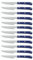 Arcos Couteaux de Table - Boîte 12 pièces Couteau à Steak Couteau de Table - Lame Acier Inoxydable Nitrum 115 mm - Manche Polyoxyméthylène (Pom) Couleur Bleu (12 pcs)