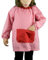 KLOTTZ PONCHO - Babi poncho sin botones guardería. Bata escolar cómoda de vestir perfecta para comedores y colegios. bebé-niños color: ROJO talla: 3