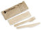 ALPHAFORM - Kit de 500 Couverts en Bois Avec Serviette, Fourchette et Couteau, Résistant et Recyclable, Idéal Pour Tous Types D'Aliments, Température 0°C À +80°C, Taille Standard, Couleur Naturelle