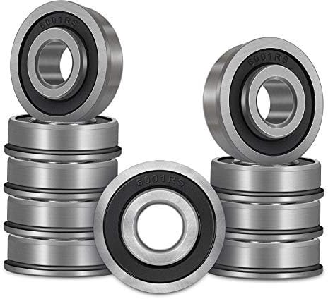 ID 1/2 x OD 1-1/8 Flanged Ball Bearings 10PCs for Lawn Mower, Wheelbarrows, Carts & Hand Trucks Wheel Hub, Alternative to MTD,12118 & Rotary 324 Etc.