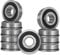ID 1/2 x OD 1-1/8 Flanged Ball Bearings 10PCs for Lawn Mower, Wheelbarrows, Carts & Hand Trucks Wheel Hub, Alternative to MTD,12118 ＆ Rotary 324 Etc.