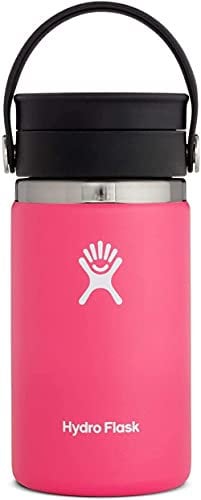 HYDRO FLASK - Reise-Thermosflasche 354ml (12 oz) - Isolierter Edelstahl-Kaffeebecher Thermo - Flex Sip Lid Auslaufsicher - Coffee Travel Mug für Unterwegs - Edelstahl - Weite Öffnung - Watermelon