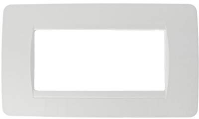 Placche Compatibile Con Bticino Matix, Placche Da 4 Moduli/Posti, Colore Bianco