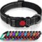 Taglory Hundehalsband, Weich Gepolstertes Neopren Nylon Hunde Halsband für Kleine Hunde, Verstellbare und Reflektierend für das Training, Schwarz